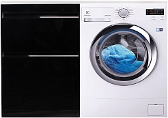 Style Line Тумба под раковину Даймонд 120 Glass Люкс Plus черная – фотография-3